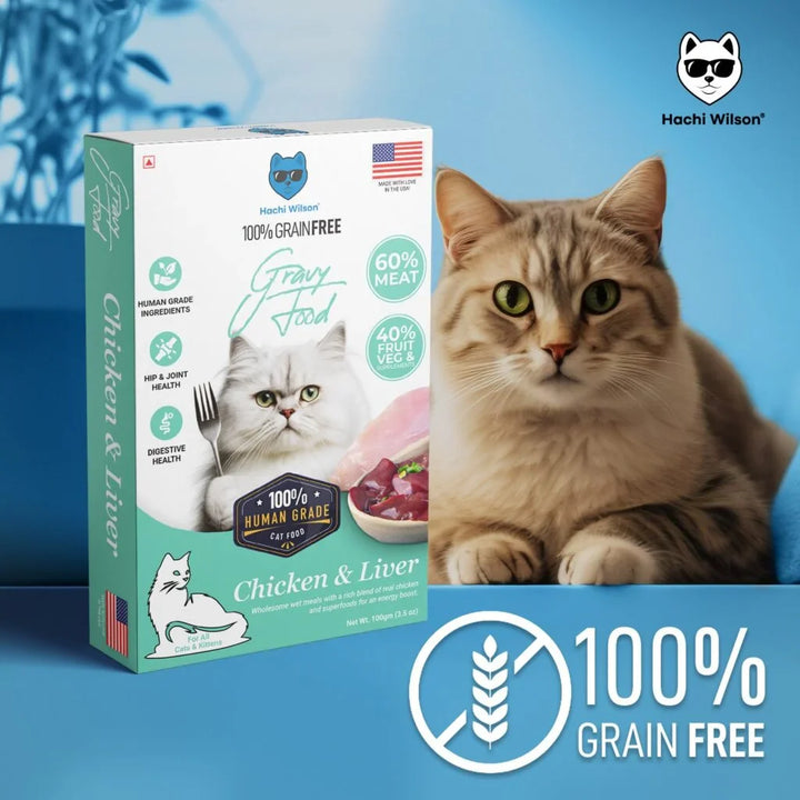 Hachi Wilson Premium Chicken Liver Gravy Food for Cats