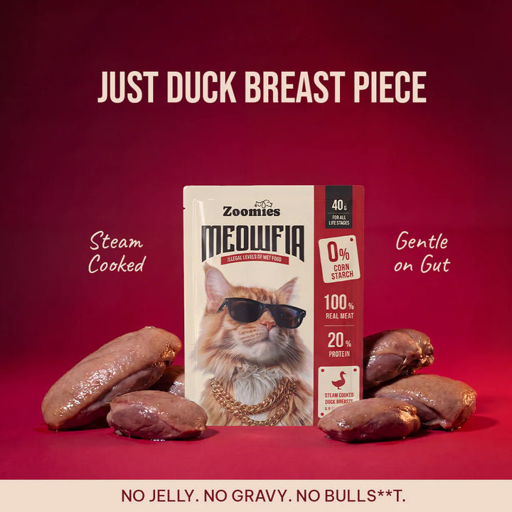 Meowfia Pure Duck Breast Cat Treat or Topper (40g)