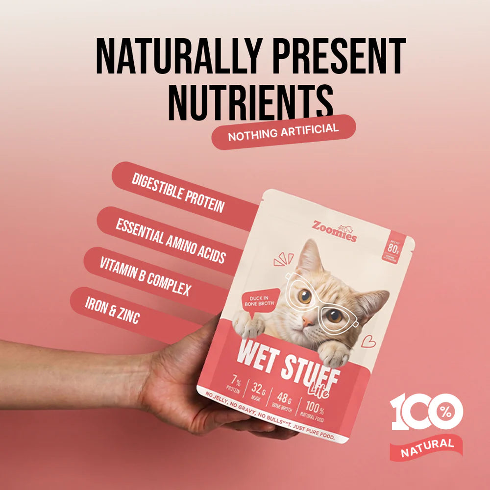 Zoomies Wet Stuff Total Care Cat Wet Food, Tuna & Chicken with Cranberry Extract