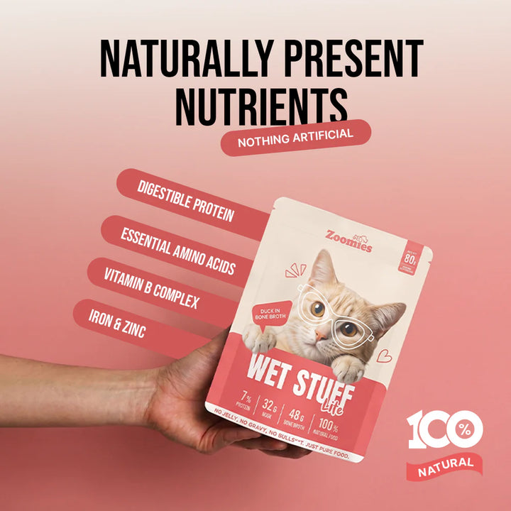 Zoomies Wet Stuff Total Care Cat Wet Food, Tuna & Chicken with Cranberry Extract