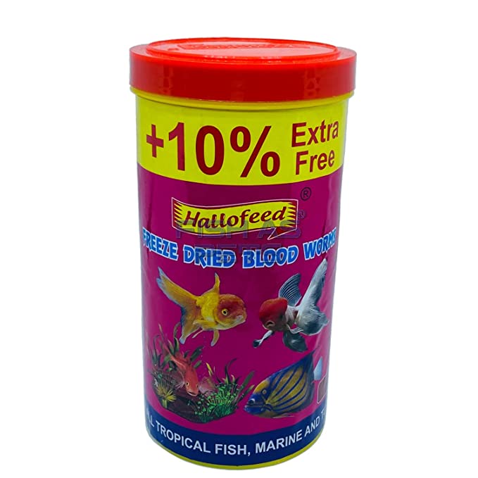 Hallofeed Special Blood Worms Dry Food For Fish of All Life Stages