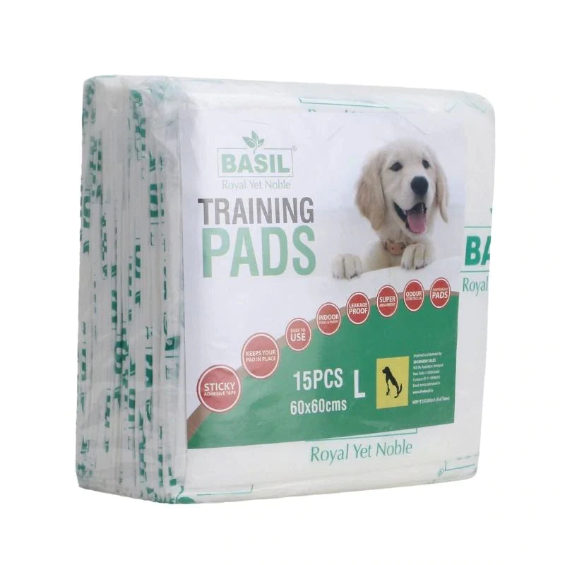Basil Training Pee Pads - Large (15 Pads)