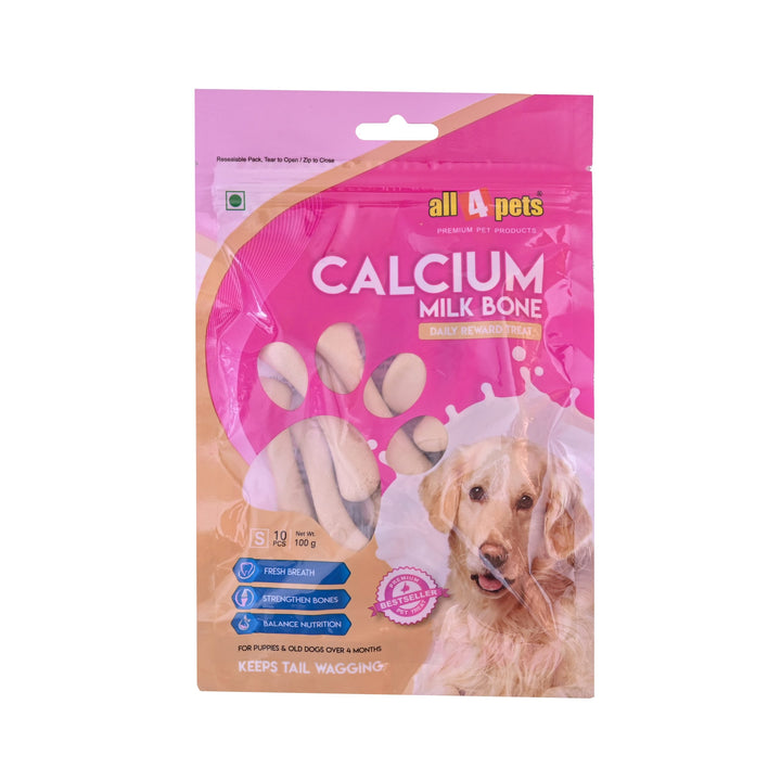 ALL4PETS CALCIUM MILK BONE-FOR PUPPIES & OLD OVER 4 MONTHS