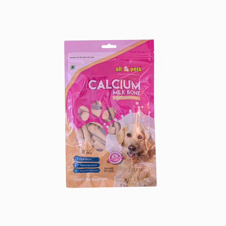 ALL4PETS CALCIUM MILK BONE-FOR PUPPIES & OLD OVER 4 MONTHS