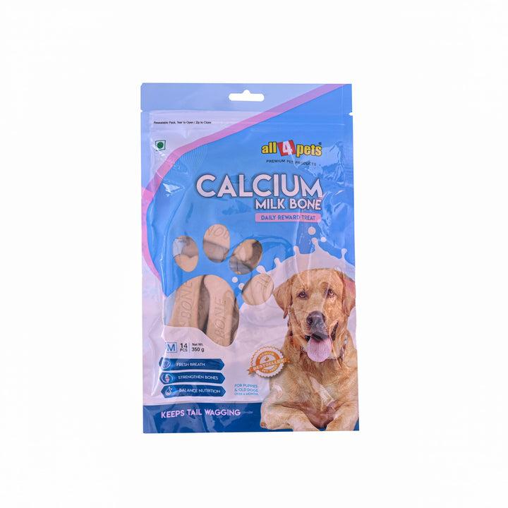 ALL4PETS CALCIUM MILK BONE-FOR PUPPIES & OLD OVER 4 MONTHS