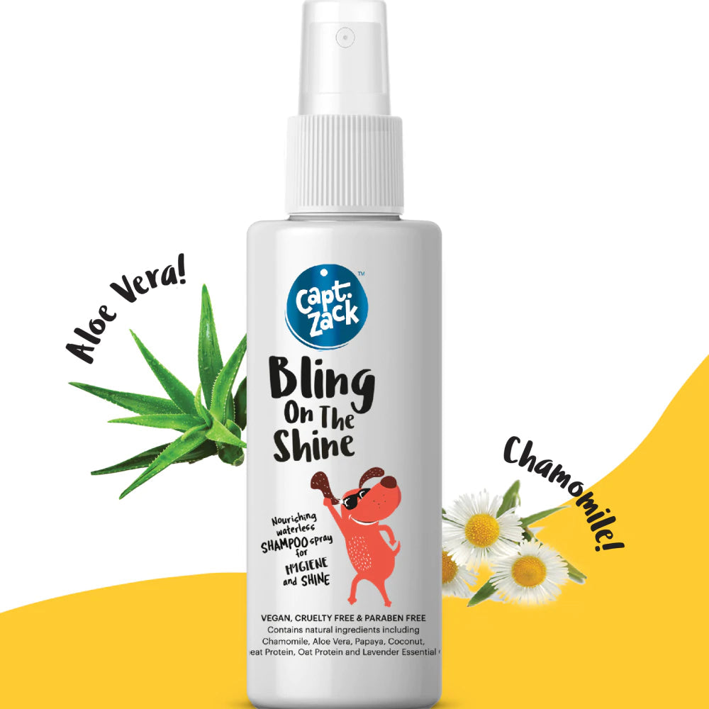 Captain Zack Bling on the Shine Waterless Shampoo for Dogs & Cats