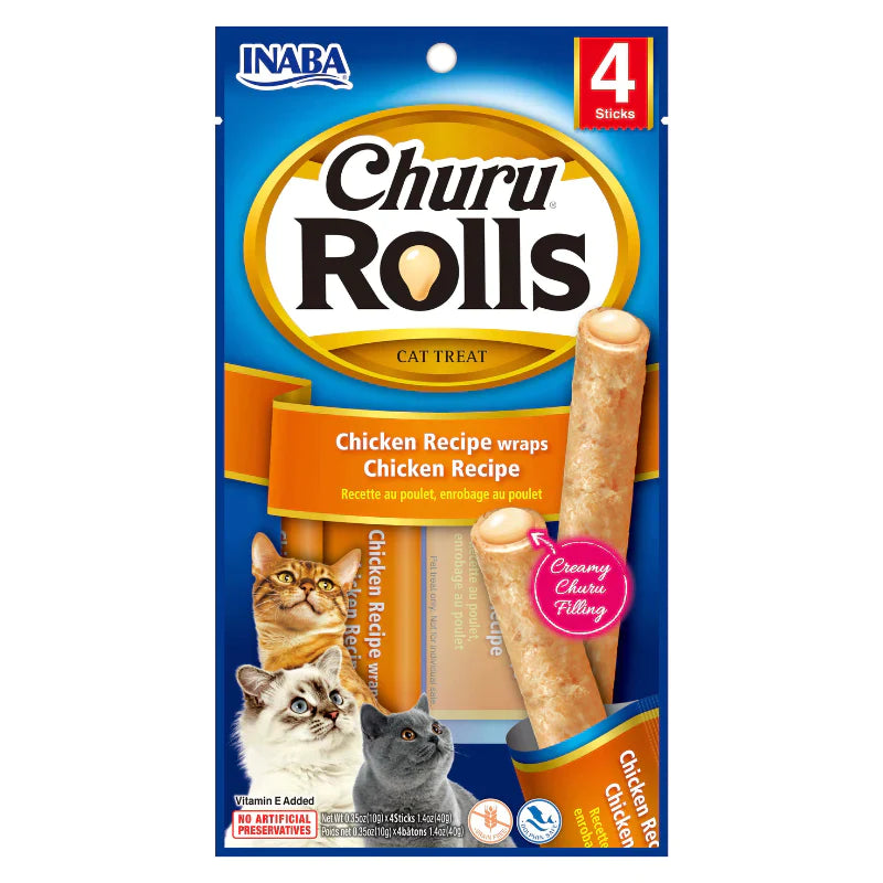 INABA Churu Rolls Chicken Recipe Wraps Chicken Recipe Cat Treats