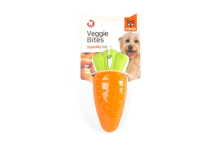 FOFOS Vegi-Bites Carrot Dog Toy