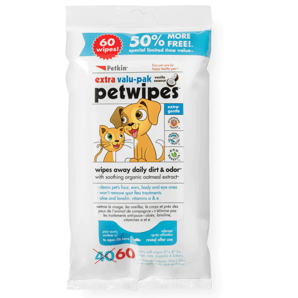 Petkin Petwipes for Dogs and Cats