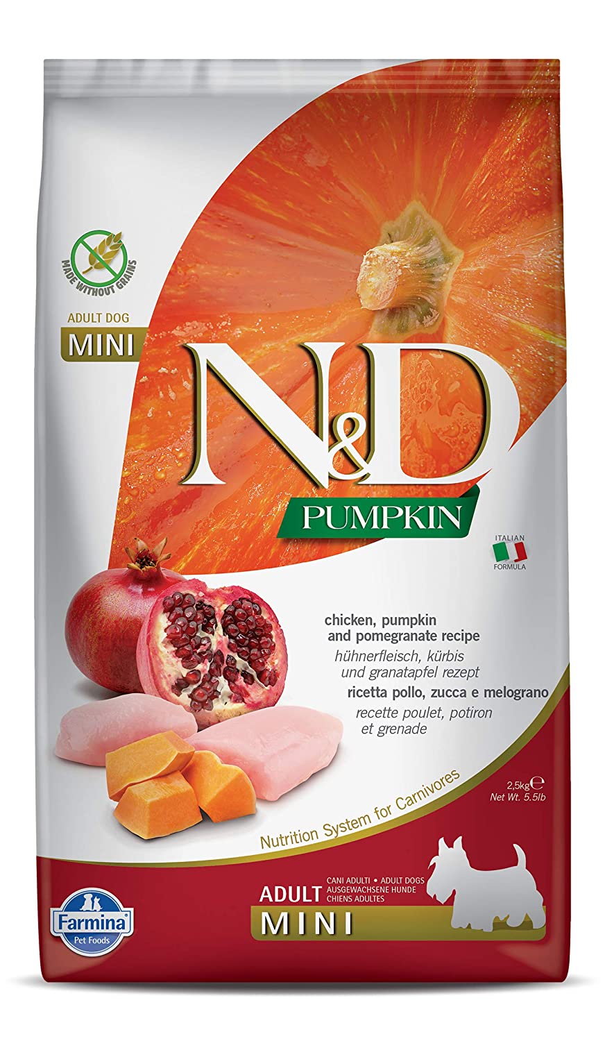 N&D Pumpkin Chicken & Pomegranate  Grain Free - Adult Mini