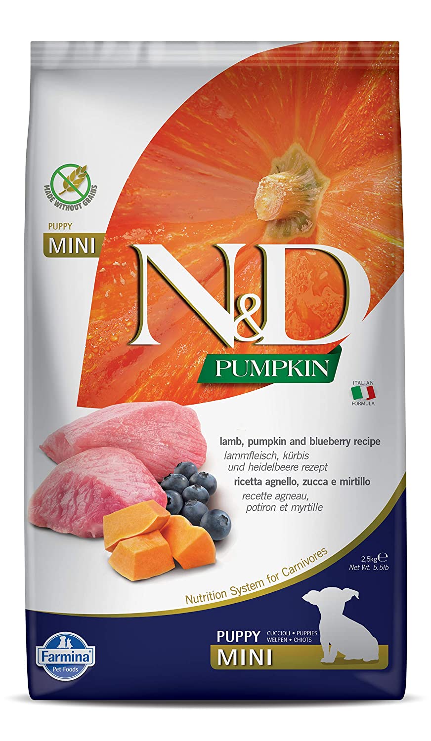 N&D Pumpkin Lamb and Blueberry Grain Free - Puppy Mini