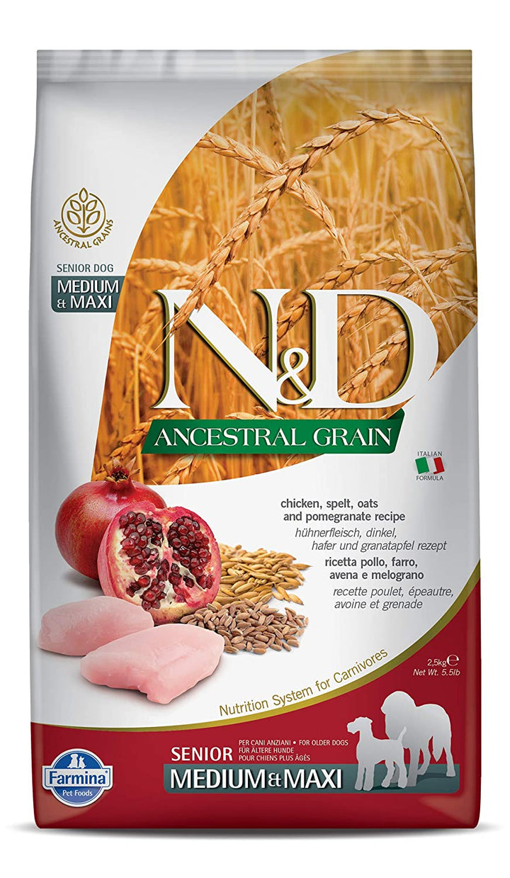 N&D Chicken & Pomegranate Ancestral Grain Senior Medium Maxi