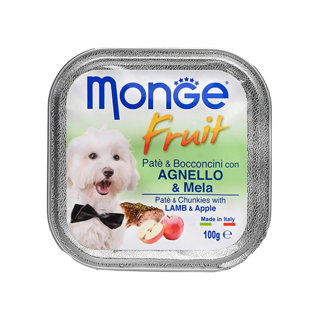 Monge Fruit - Pate and Chunkies with Lamb and Apple For Dogs