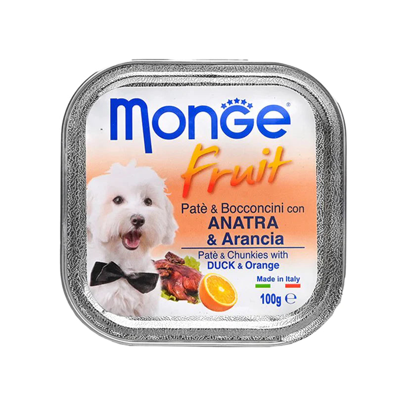 Monge Fruit - Pate and Chunkies with Duck and Orange For Dogs