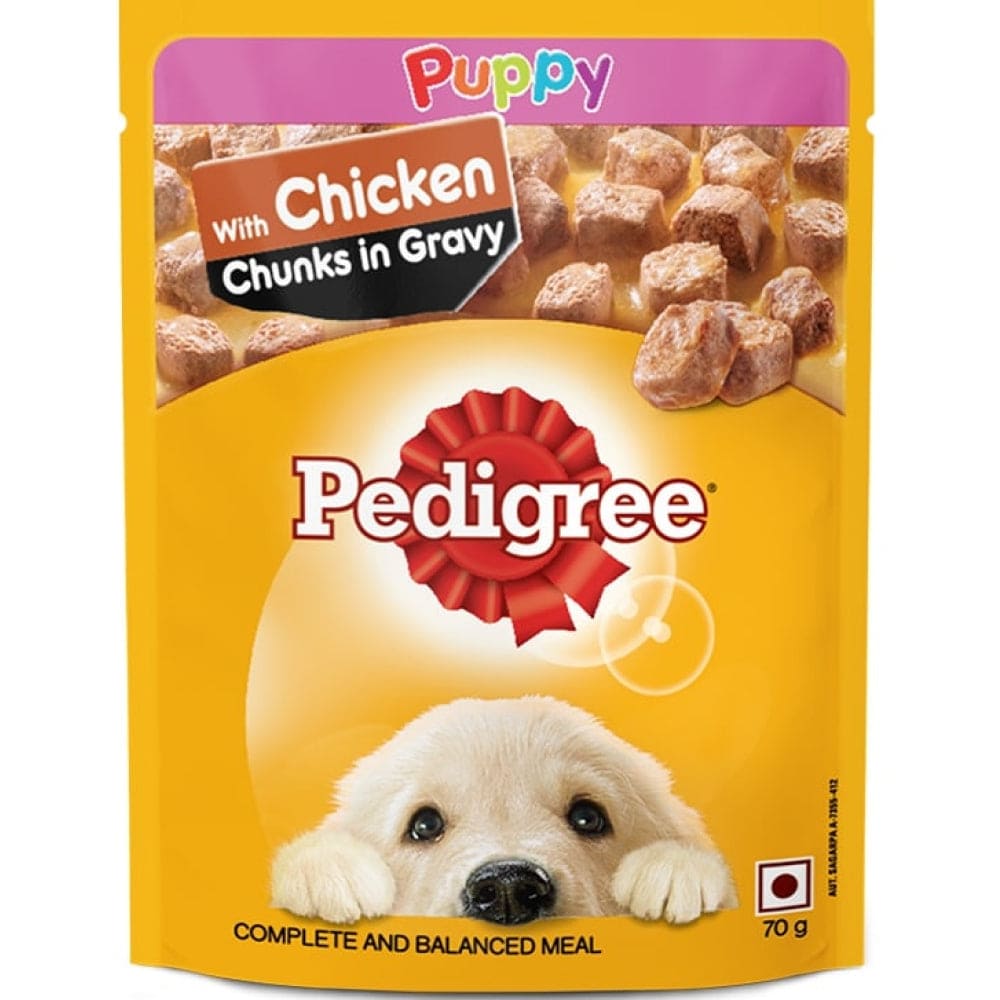 Pedigree Chicken Chunks in Gravy Pouch Puppy Wet Food