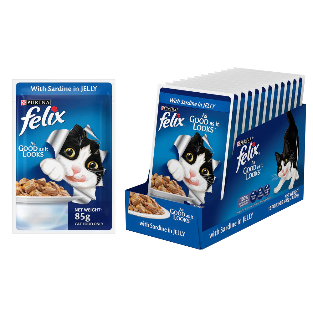 Purina Felix Sardine with Jelly Adult Cat Wet Food