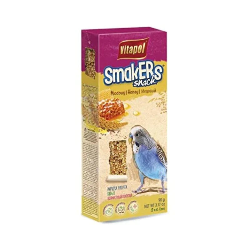 Vitapol Smakers Snack Bird Treats for Budgies - Honey (90g)