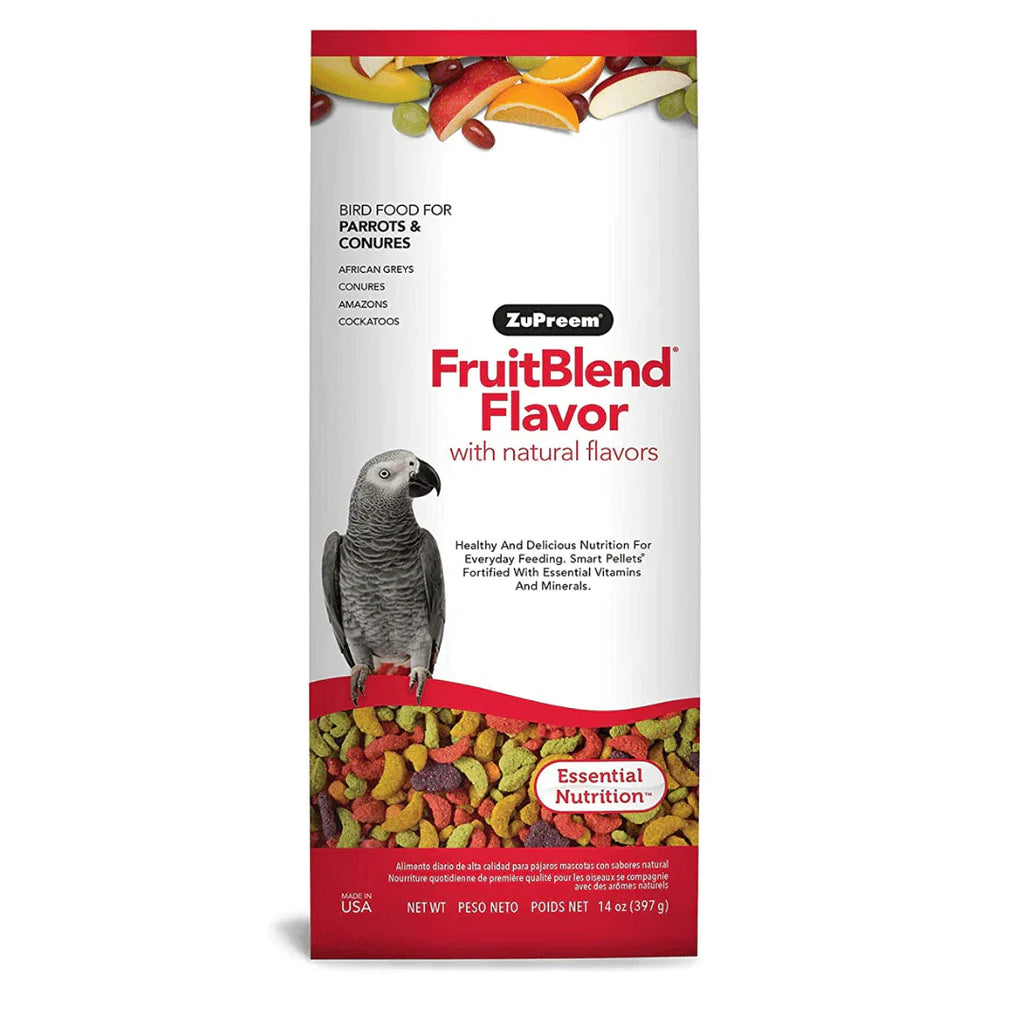 Zupreem Fruit Blend Bird Food for Parrots Conures Smiling Pets