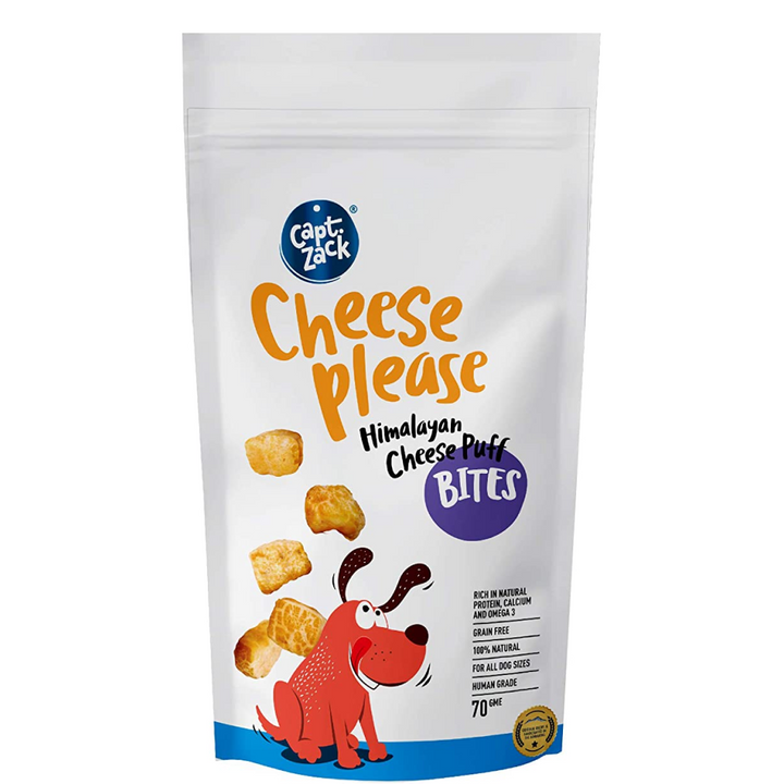 Captain Zack Cheese Please Himalayan Cheese Puff Bites Dog Treats