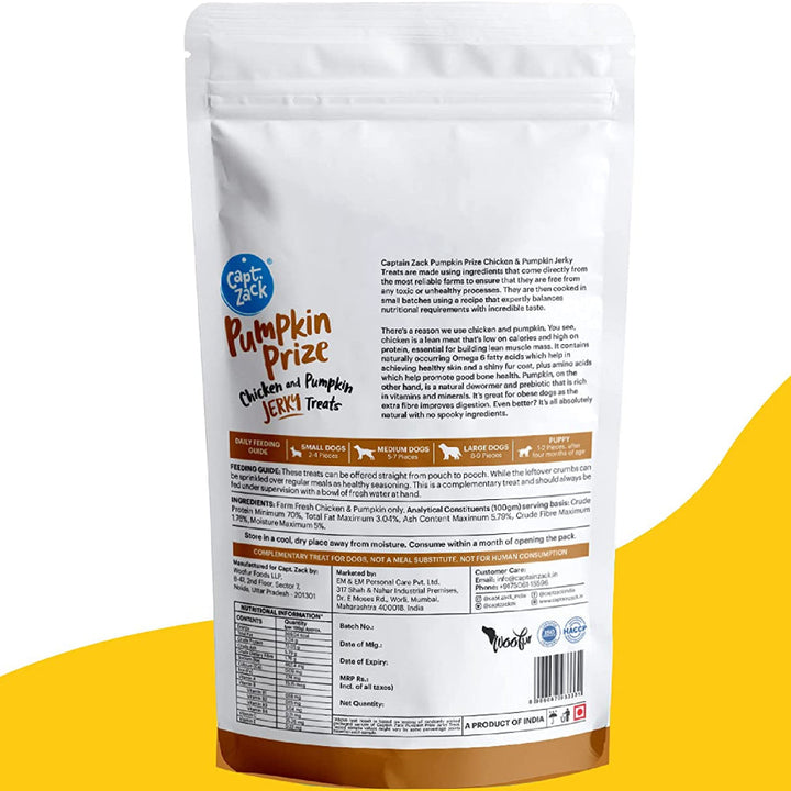 Captain Zack Pumpkin Prize Chicken & Pumpkin Jerky Treats