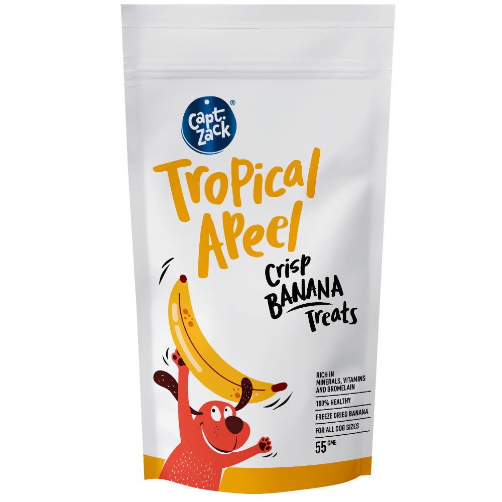 Captain Zack Tropical Apeel Crisp Banana Dog Treats
