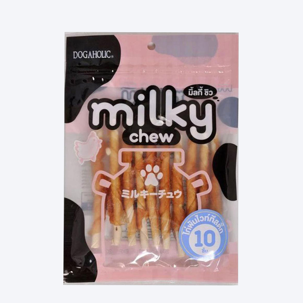 Dogaholic Milky Chew Chicken Stick Style - 10 Pcs