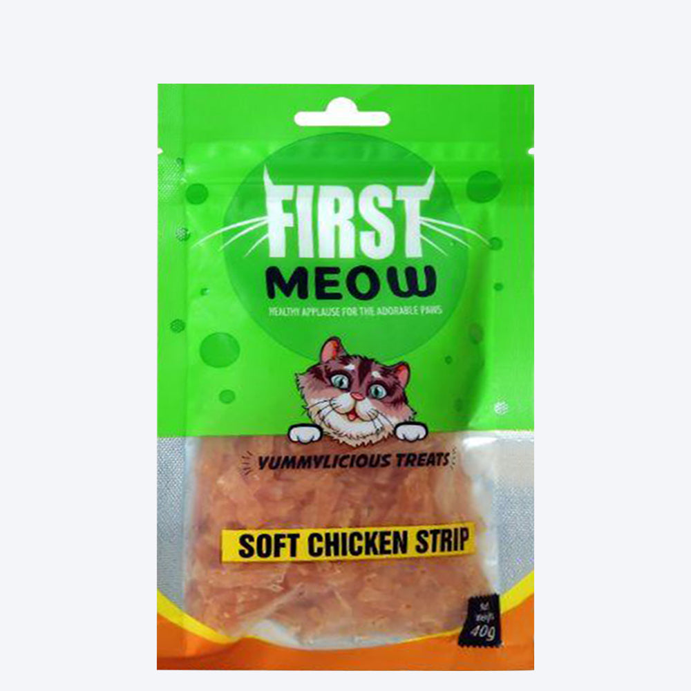 First Meow Soft Chicken Strip Cat Treat - 40 g