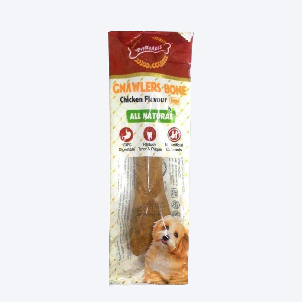 Gnawlers Bone Dog Treats - Chicken Flavour - Large - 265 g