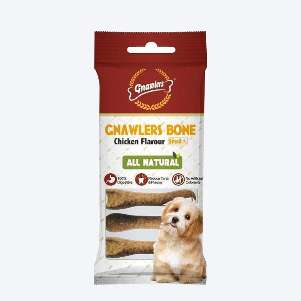 Gnawlers Bone Dog Treat - Chicken Flavour - Small - 108 g