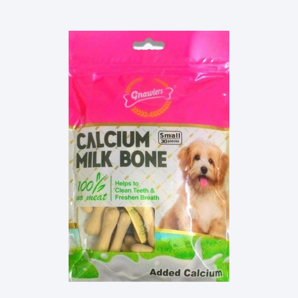 Gnawlers Calcium Milk Bones Dog Treats - Small - 30 pcs/ 270 g