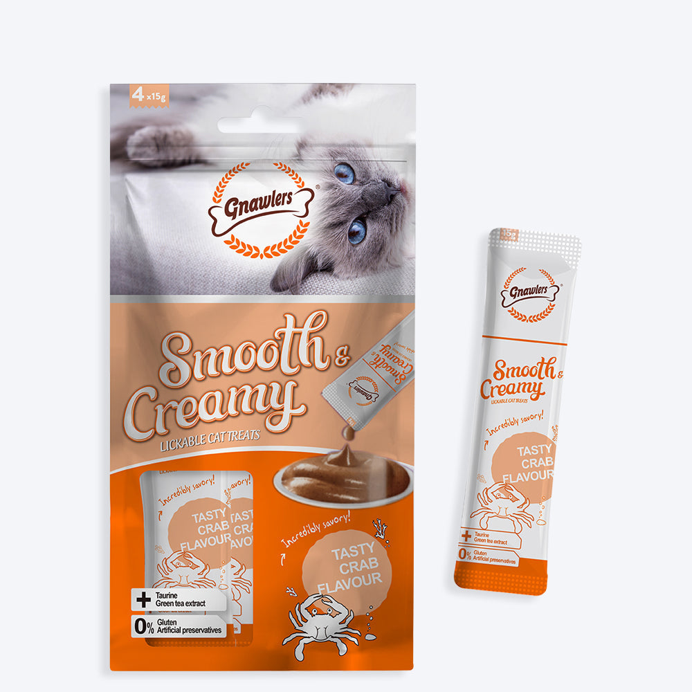 Gnawlers Creamy Treats Crab Flavour for Cats- 60 g