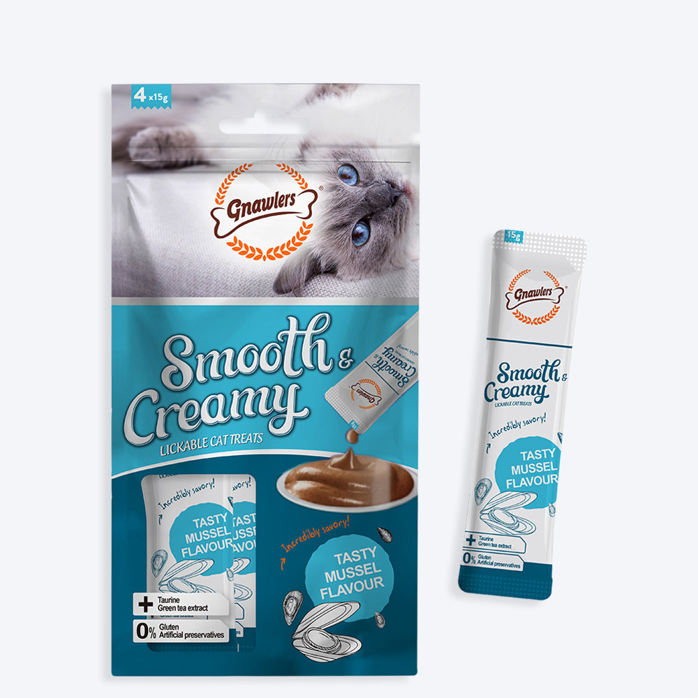 Gnawlers Creamy Treats Mussel Flavour for Cats- 60 g
