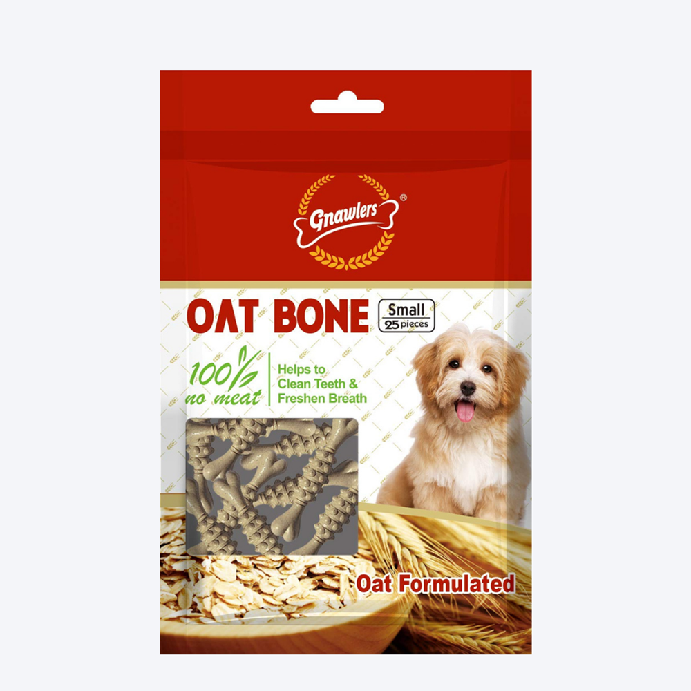 Gnawlers Oat Bones Dog Treats - 225 g (25 pcs)