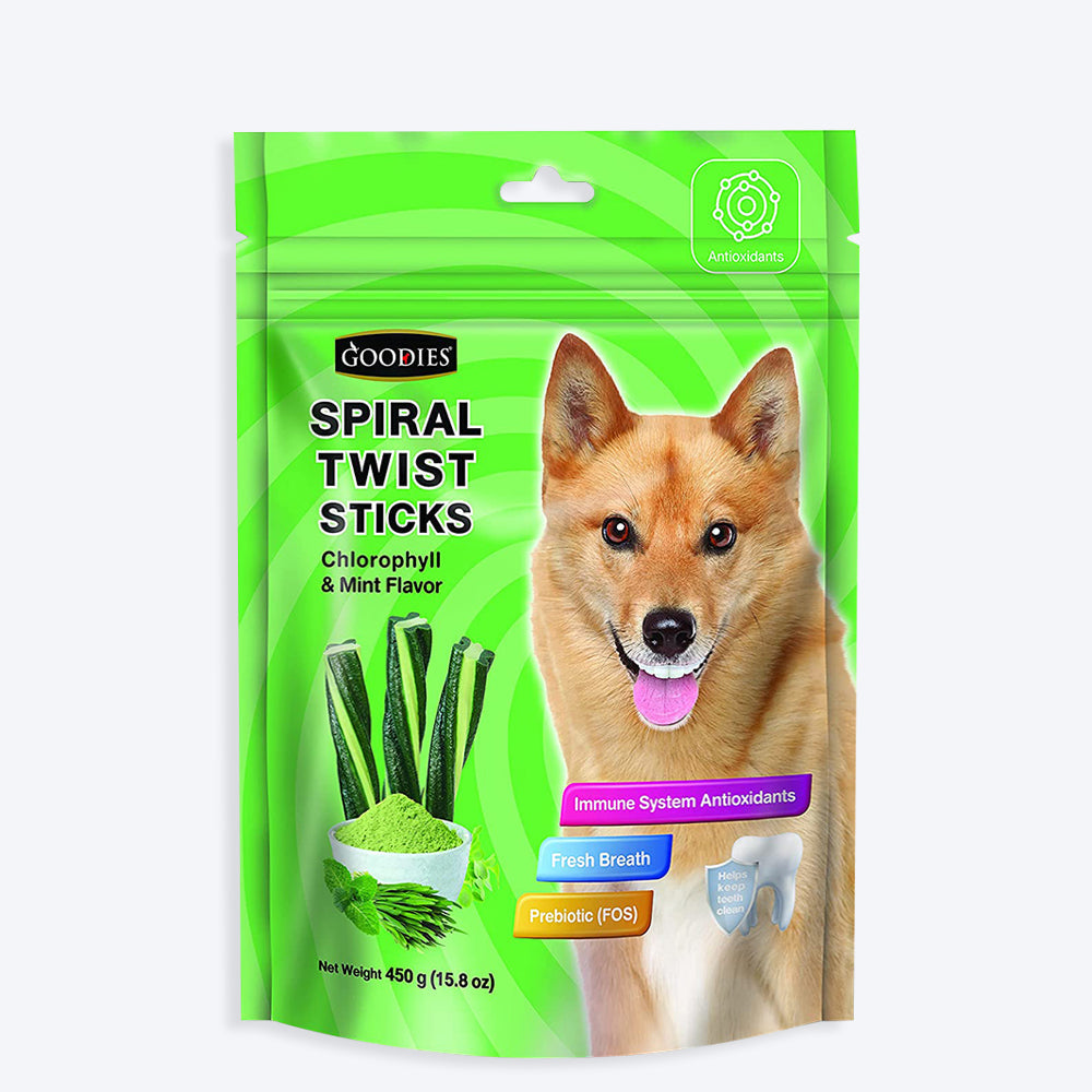 Goodies Spiral Twist Sticks Chlorophyll & Mint Flavour- 450 g