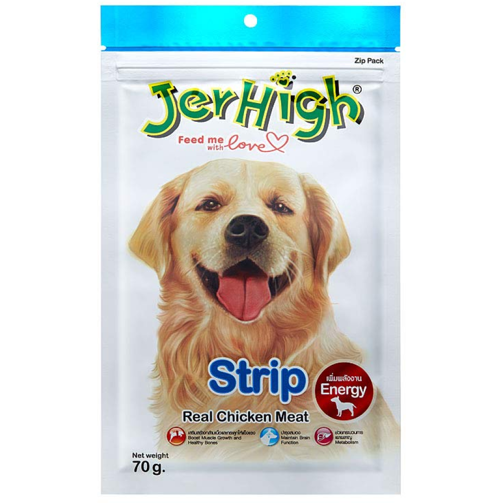 JerHigh Strip Dog Treats with Real Chicken Meat