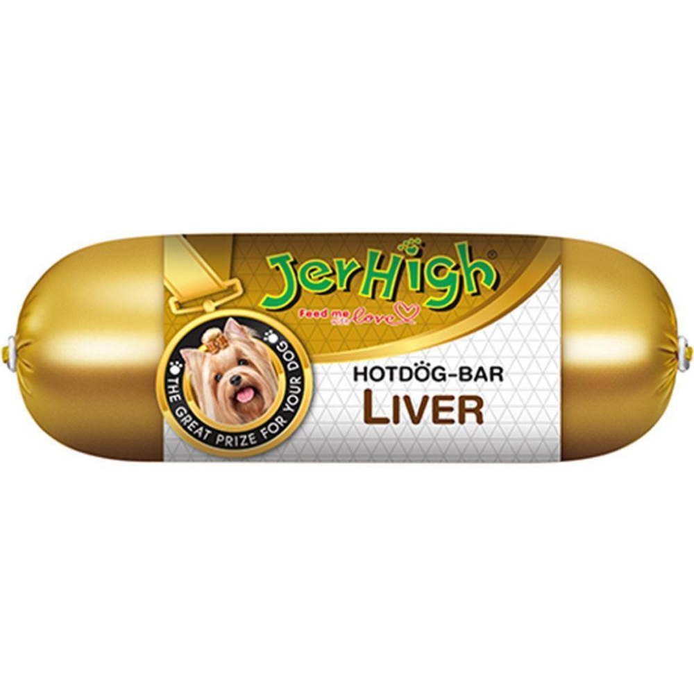 JerHigh Hotdog-Bar Dog Treat - Liver 