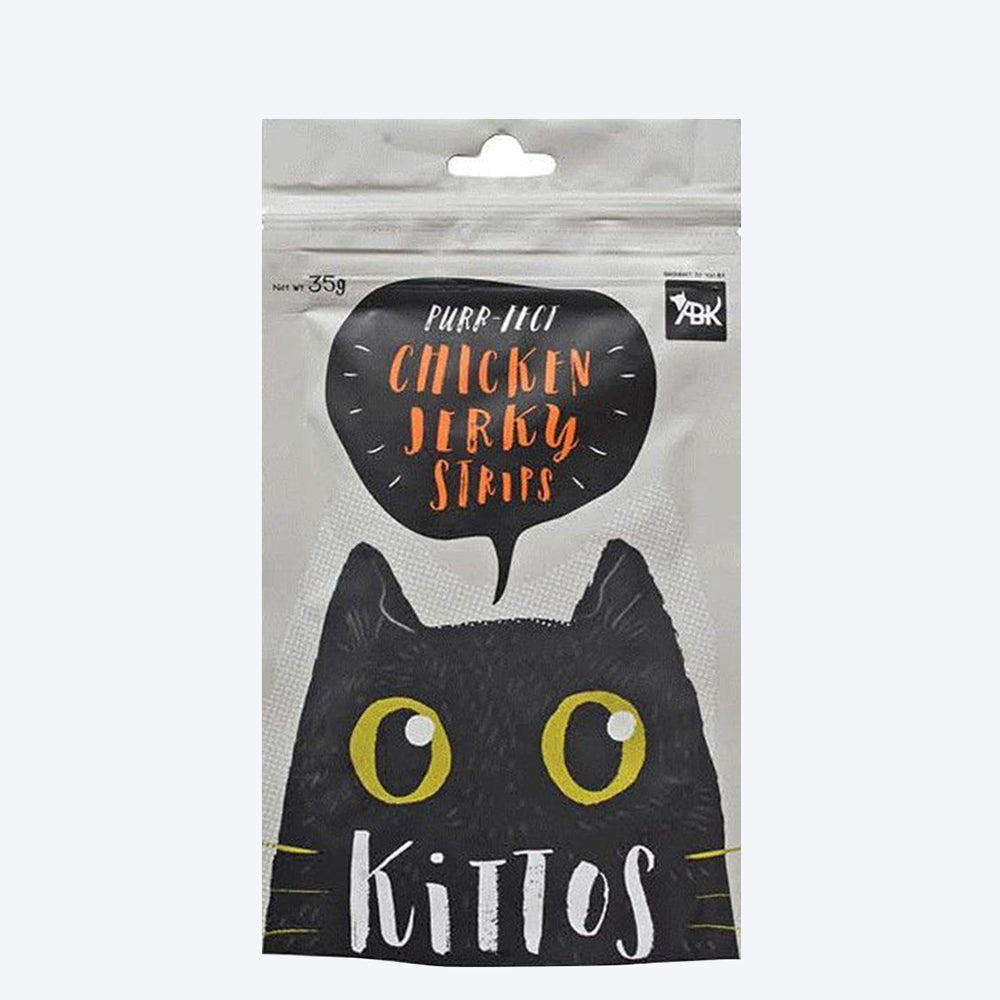 Kittos Purr-Fect Chicken Jerky Strips Cat Treats - 35 g