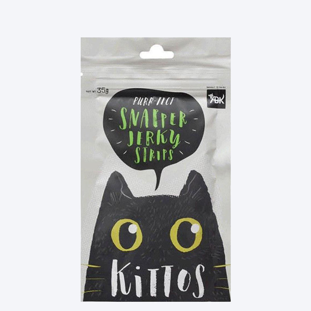 Kittos Purr-Fect Snapper Jerky Strips Cat Treats - 35 g