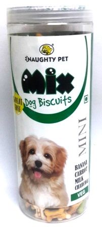 Naughty Pet Mix Biscuit Veg Small Breed - Jar