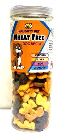 Naughty Pet Wheat Free Chicken, Liver, Egg & Charcoal Non Veg Dog Biscuit - (Jar)