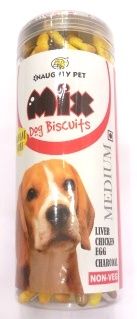 Naughty Pet Wheat Free Mix Biscuit Non Veg Medium Breed (Jar)