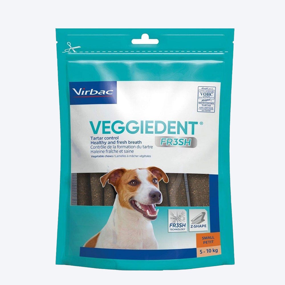 Virbac Veggiedent Oral Hygiene Vegetable Dog Chew